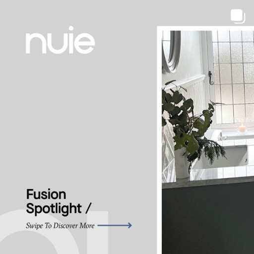 Fusion bathroom designs featuring modern and traditional products