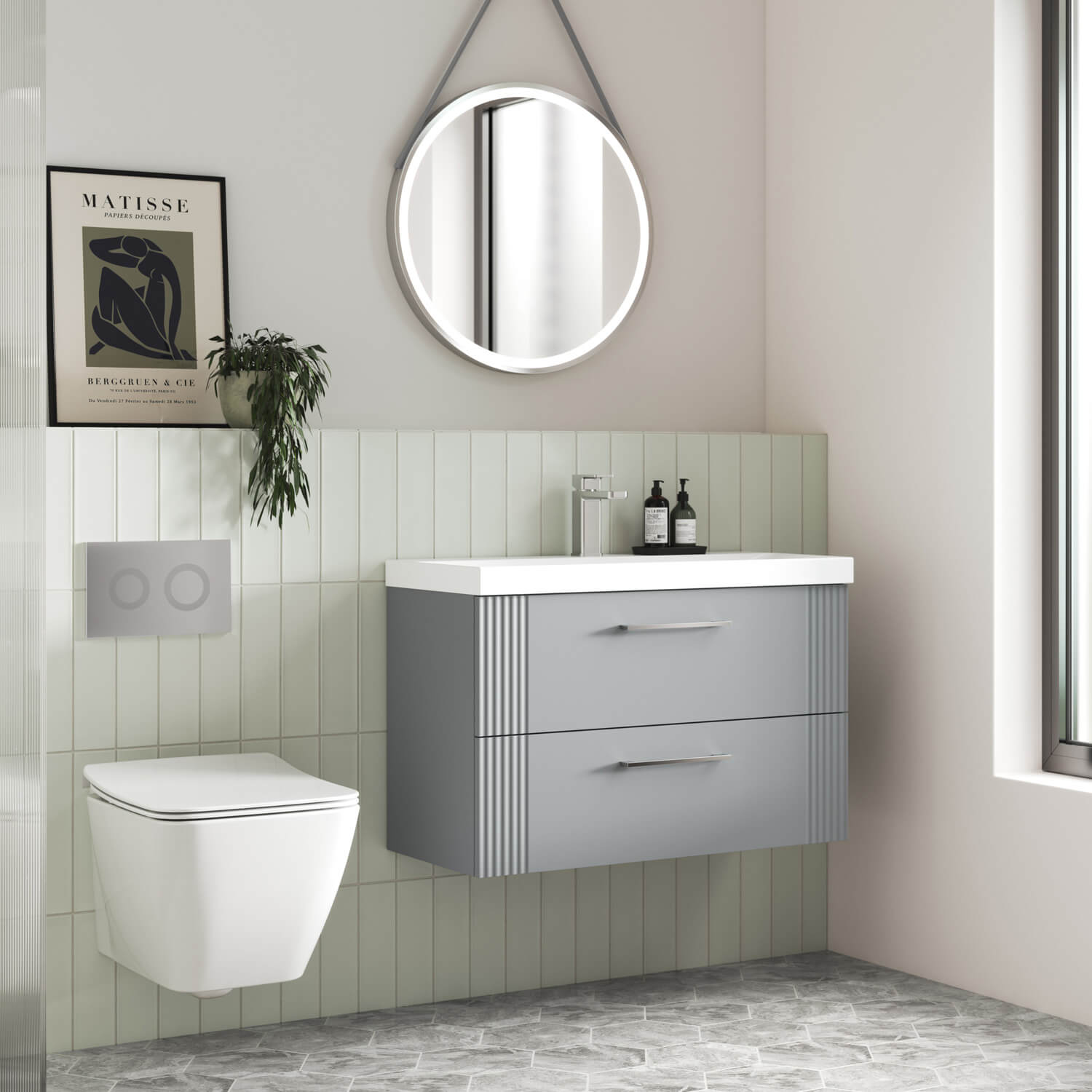 Bath Panel WC Athena Gloss Grey Mist Bathroom Furniture Vanity Cabinet Basin 